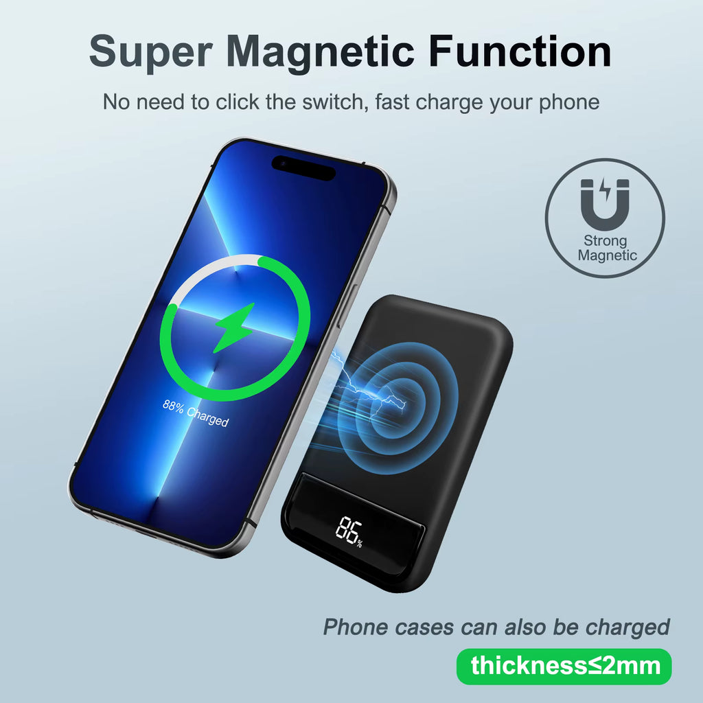 Magnetic Wireless Portable Charger Power Bank