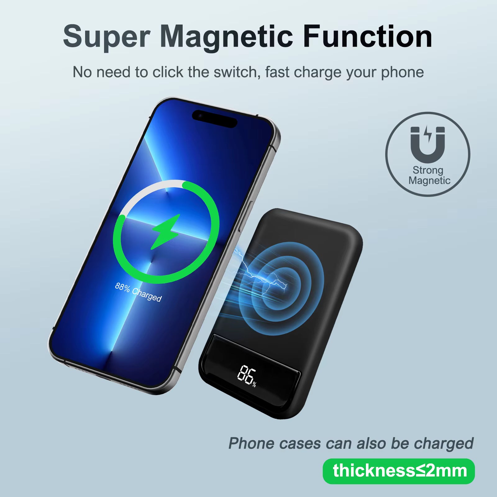 Magnetic Wireless Portable Charger Power Bank