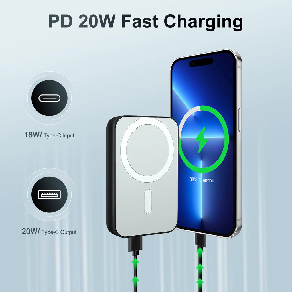 Magnetic Wireless Portable Charger Power Bank